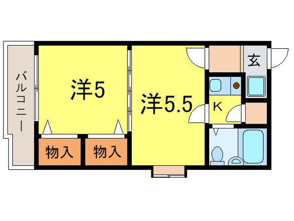 エスト葵南マンションの物件間取画像